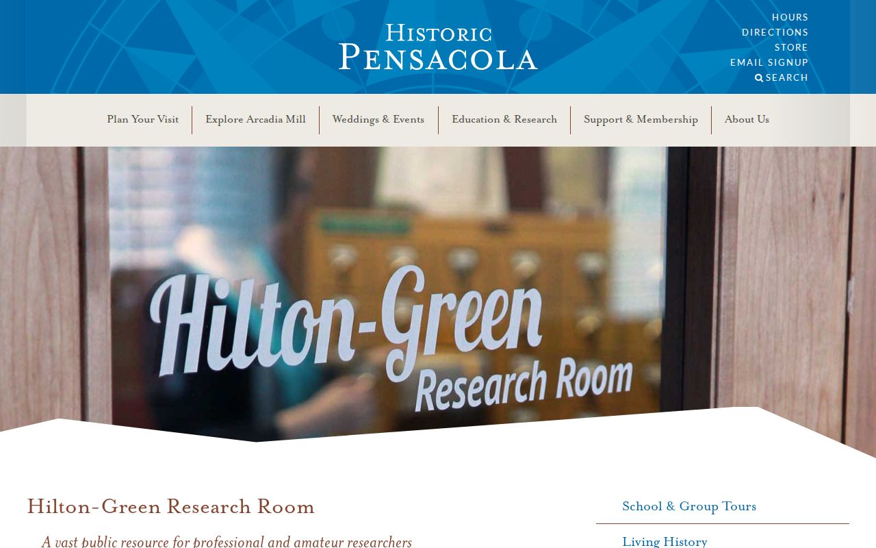 Pensacola city directory research at Hilton-Green Research Room