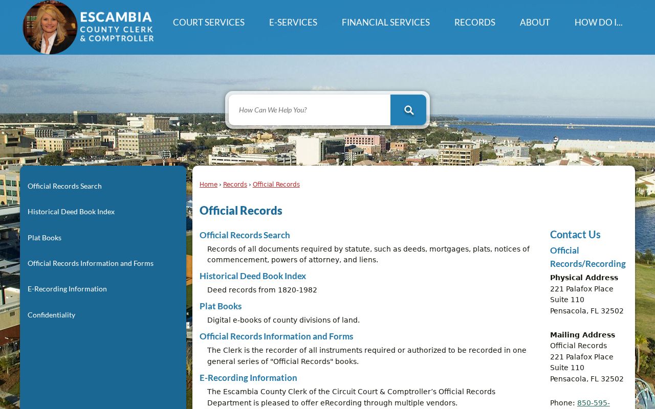 Pensacola previous residents research through Escambia deed records